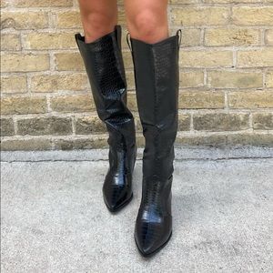 western style knee length boots from princess polly. NEVER WORN originally $80